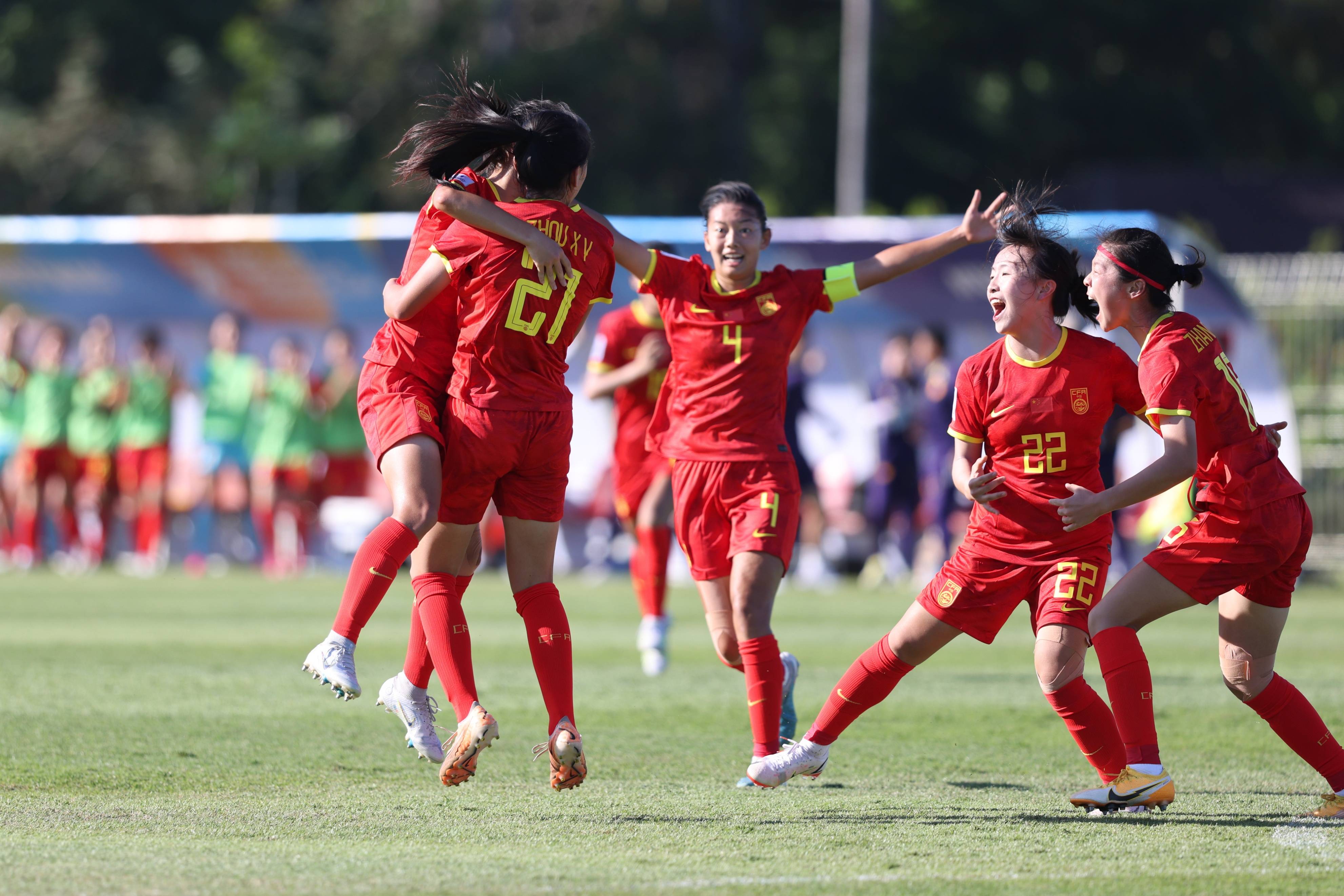 亚洲杯预选赛中国女足歼灭对手