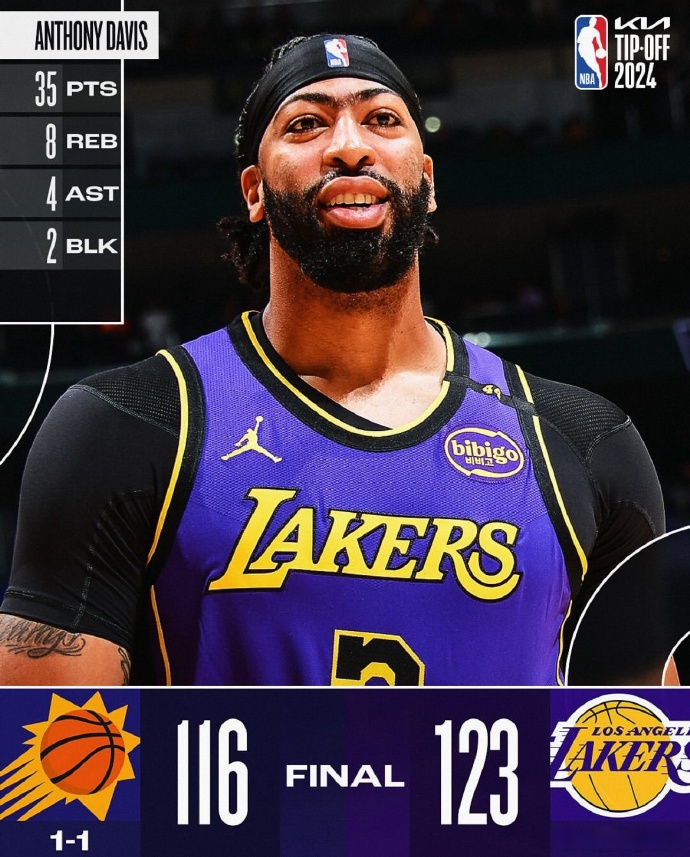 湖人战胜太阳取得季后赛首胜